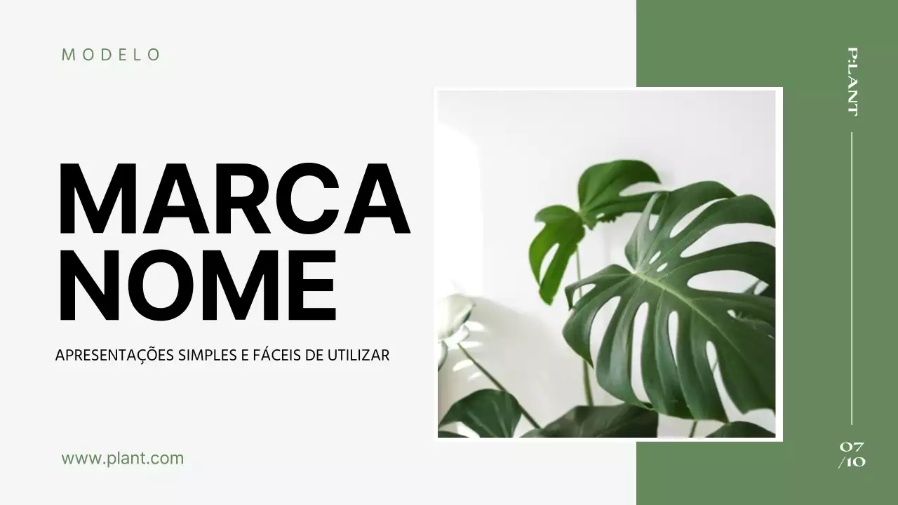 Um perfil de empresa simples, com marca, verde e branco