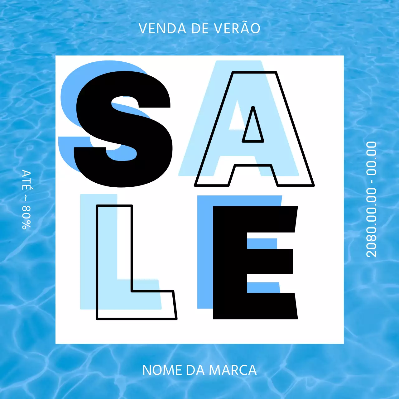Promova as vendas de verão com toques de azul claro
