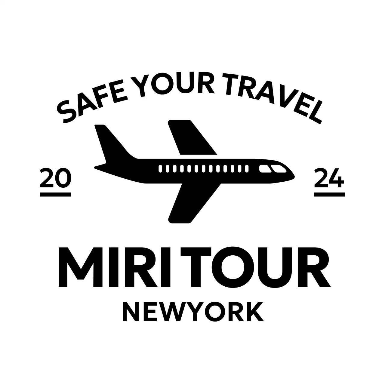 비행기가 있는 여행 홍보 로고