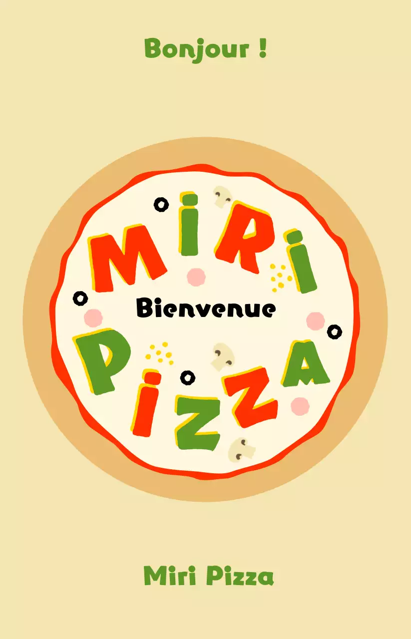 Balsa rond en forme de pizza pizzeria