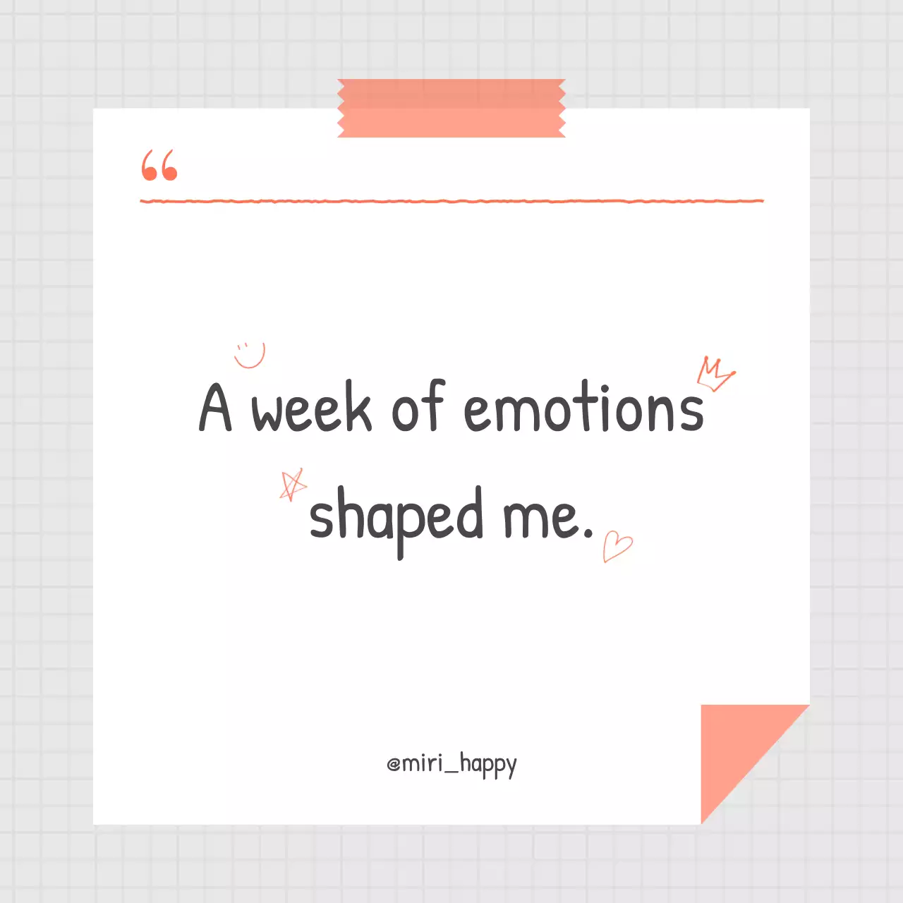 White Simple Emotions Diary Social Media Post