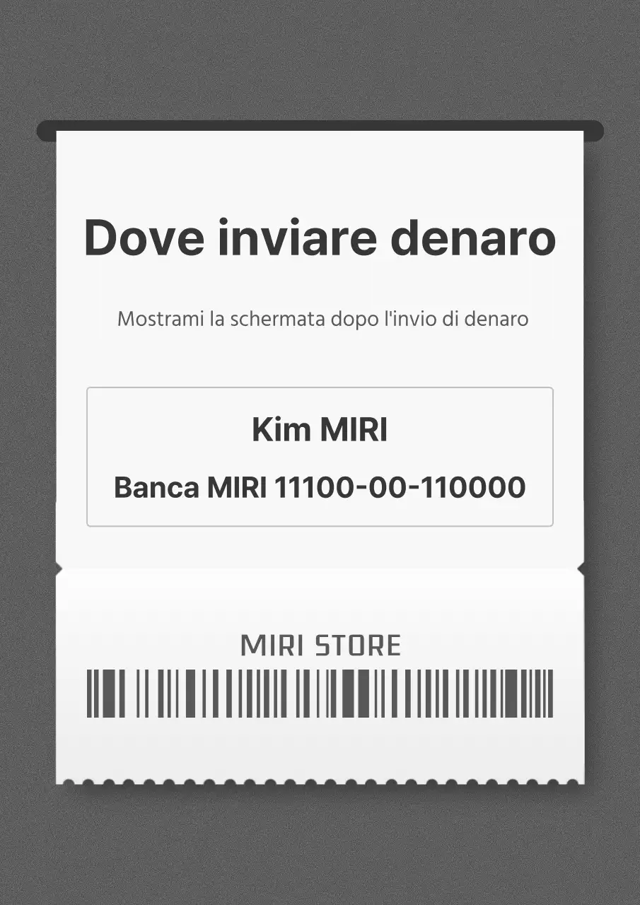 Un semplice avviso di addebito diretto in bianco e nero