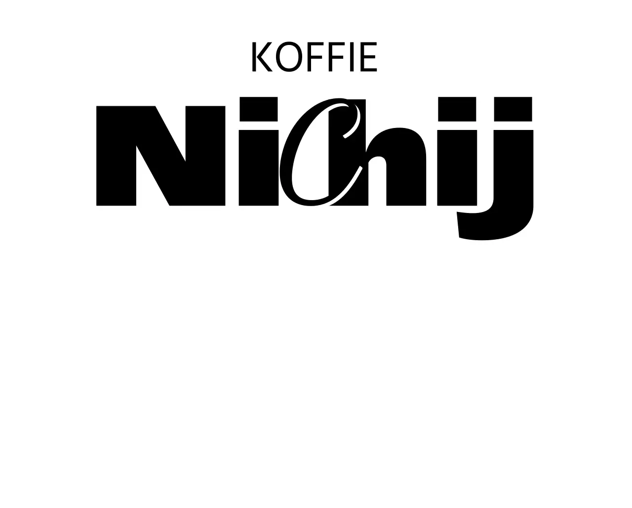 Geen parkeerborden bij een modern, hip café