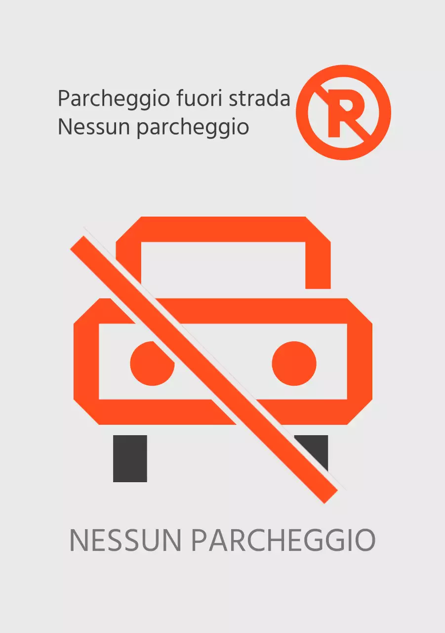 Divieto di sosta in spazi non designati