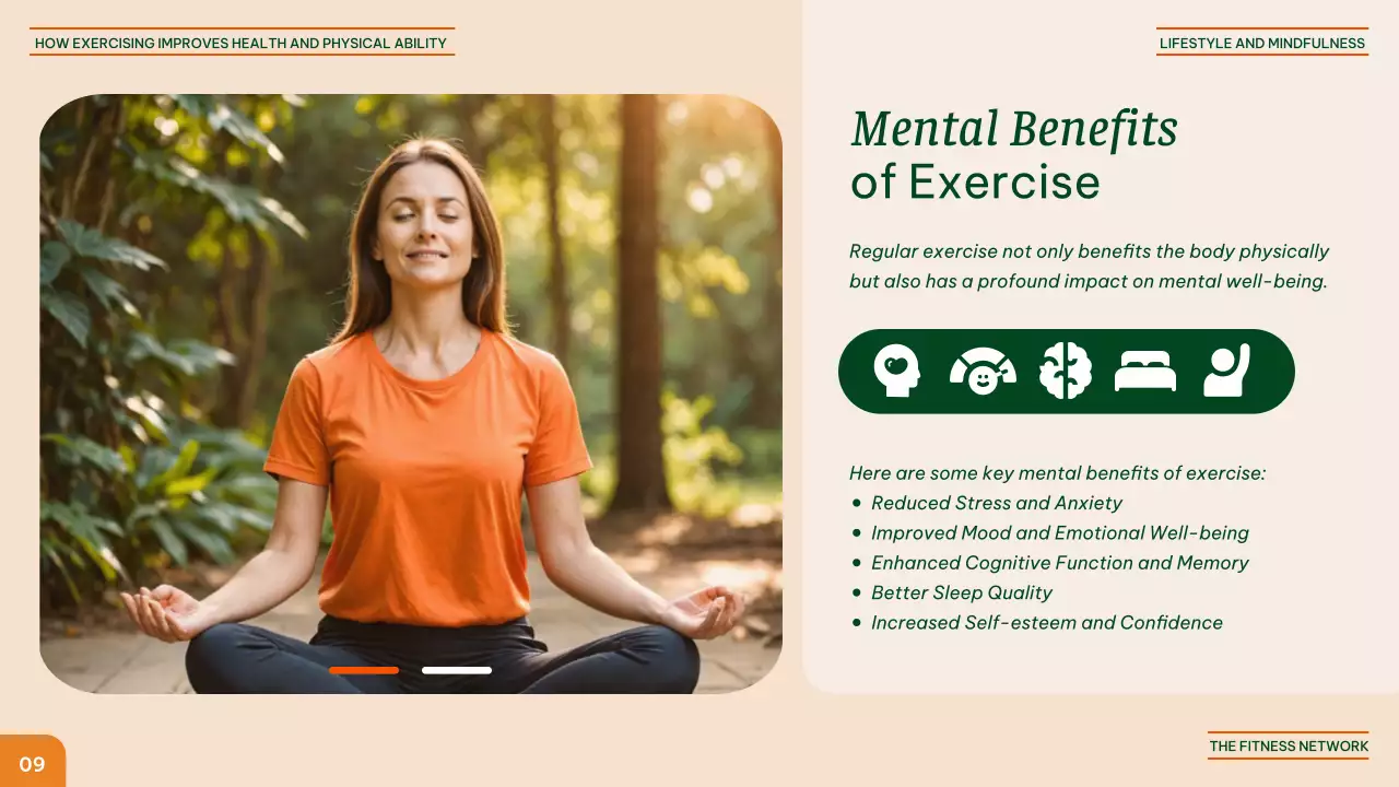 Orange Modern Exercise Guide Presentation