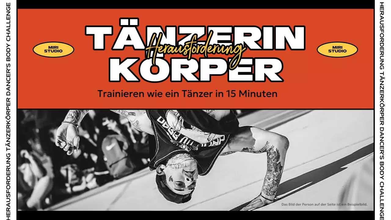 Förderung eines kitschigen Tanztrainings in Rot und Gelb