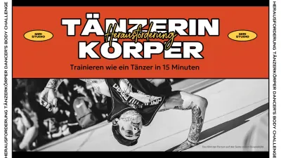 Förderung eines kitschigen Tanztrainings in Rot und Gelb