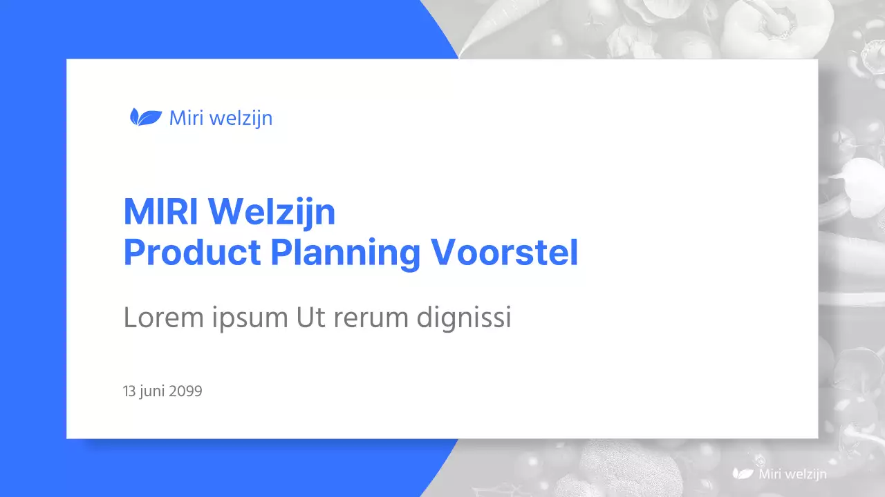 Eenvoudig wellness productvoorstel in blauw en lichtblauw