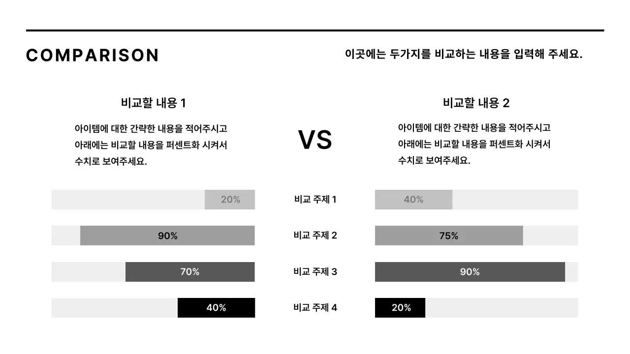 흑백의 미니멀한 기업 보고서