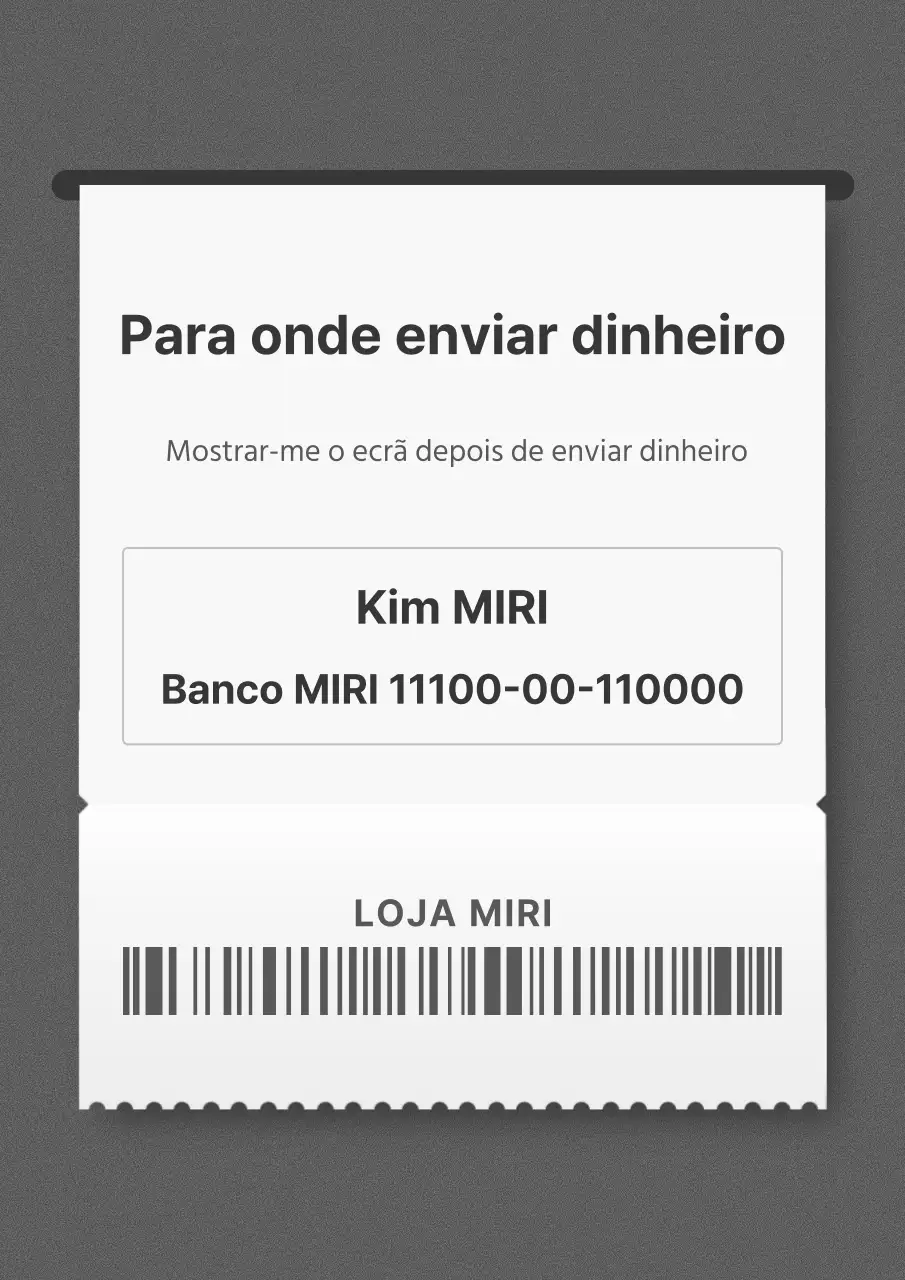 Um simples aviso de débito direto a preto e branco