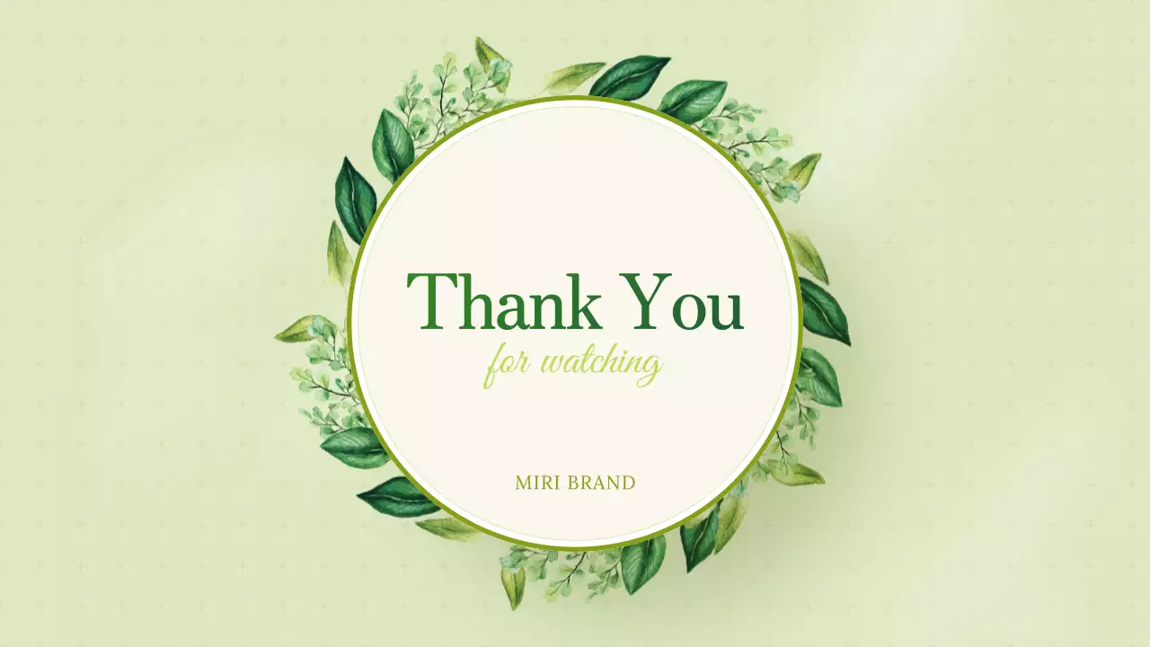 Green Floral Template Presentation