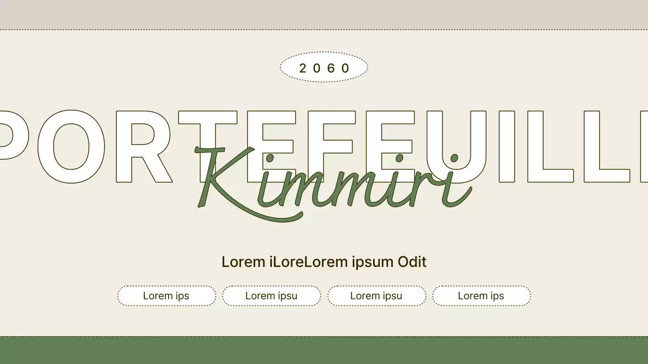 Abstrait et beige Portefeuille simple et facile à présenter