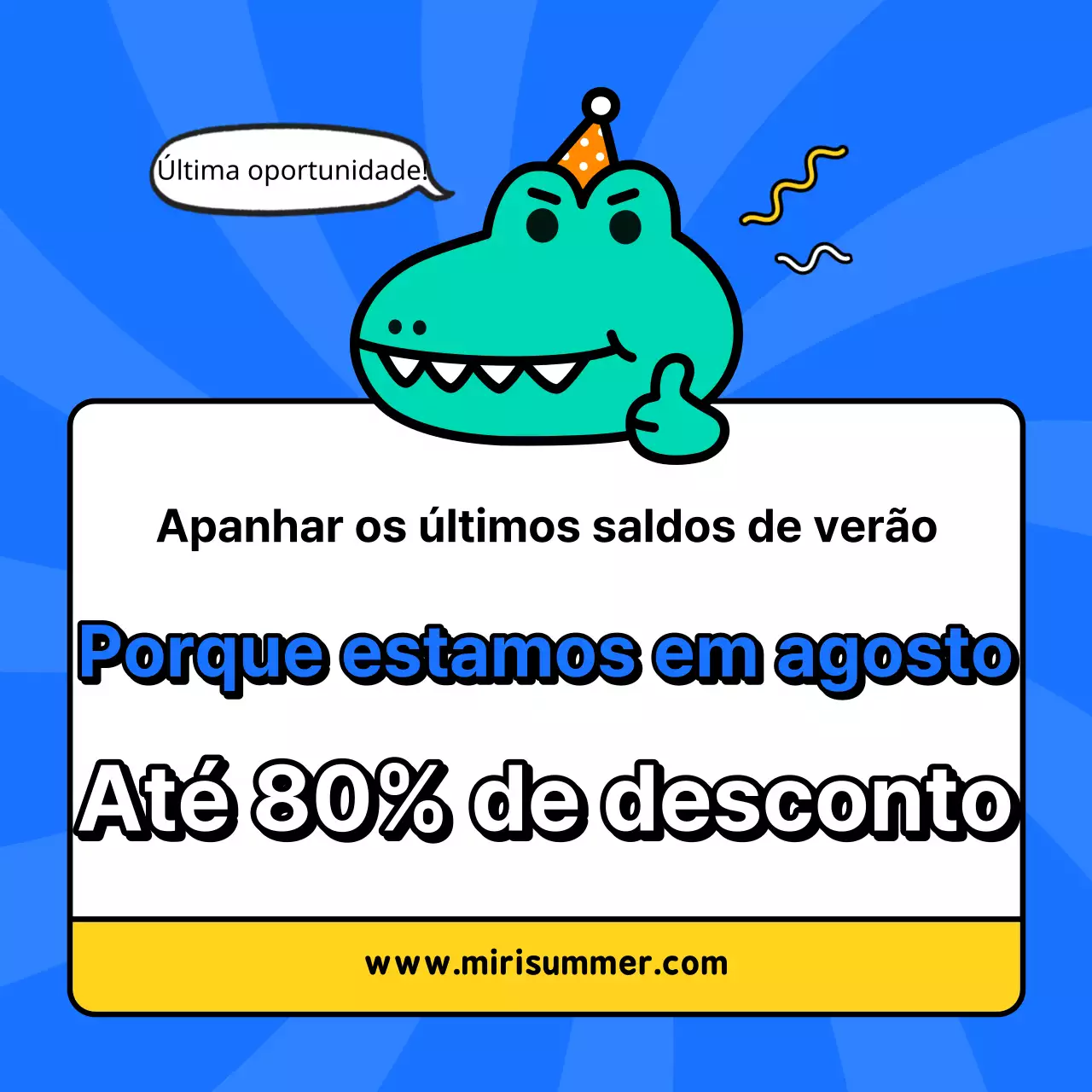 Anúncios de saldos de verão em azul-marinho e branco