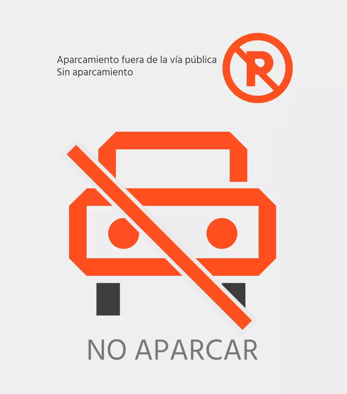 Prohibición de estacionamiento en plazas no designadas