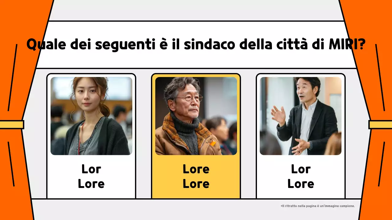 Promuovere un simpatico quiz arancione