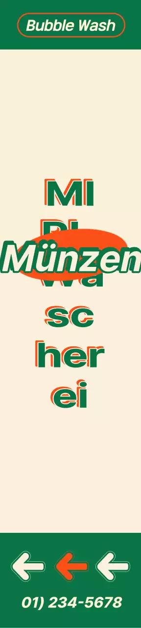 Münzwäscherei-Poster im amerikanischen Vintage-Stil