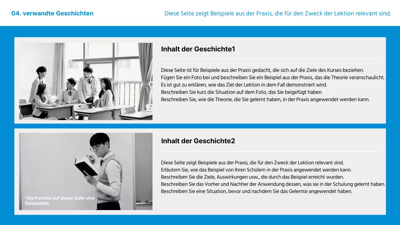 Ein einfaches blaues und graues Schulungsprogramm - Lehrplan