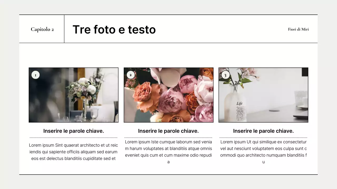 Una semplice presentazione del marchio con rose verdi