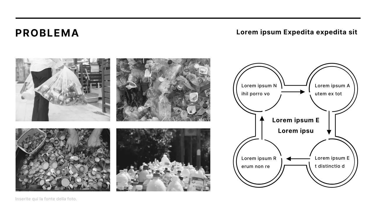 Relazione aziendale minimalista in bianco e nero