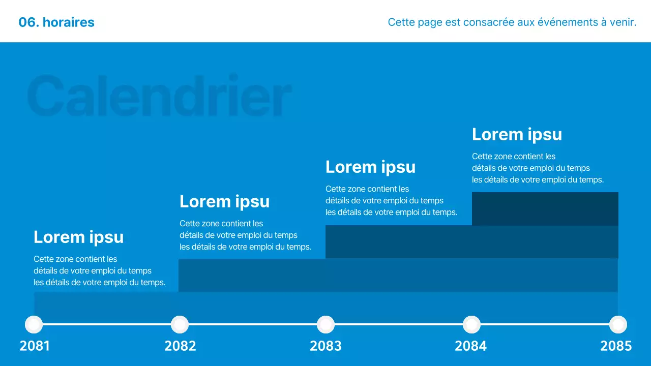 Un programme de formation simple en bleu et gris