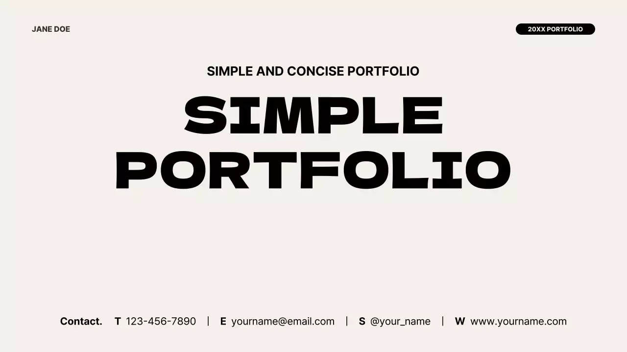 Beige Minimal Portfolio Document Presentation