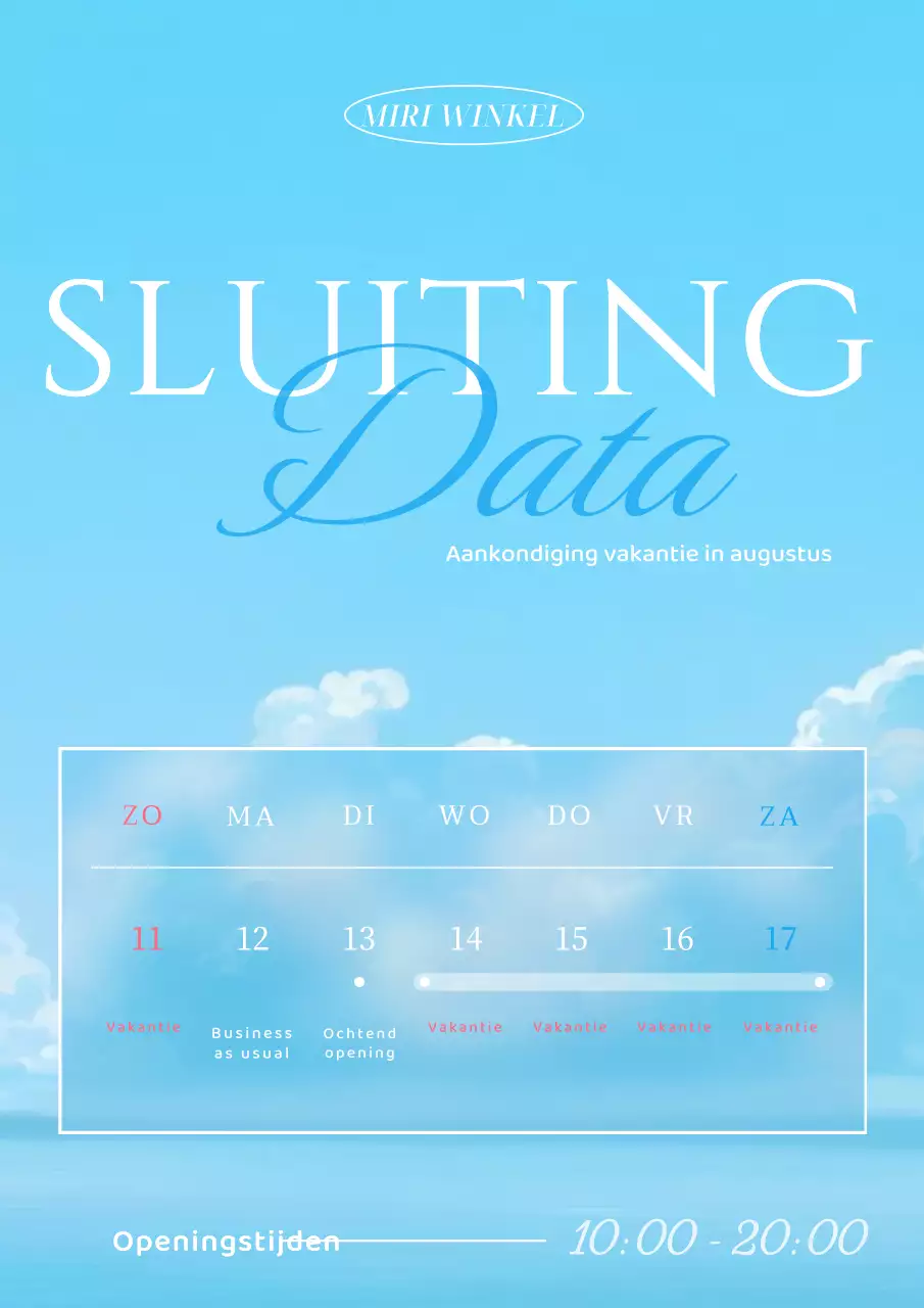 Een fris, eenvoudig concept voor de zomervakantie in lichtblauw