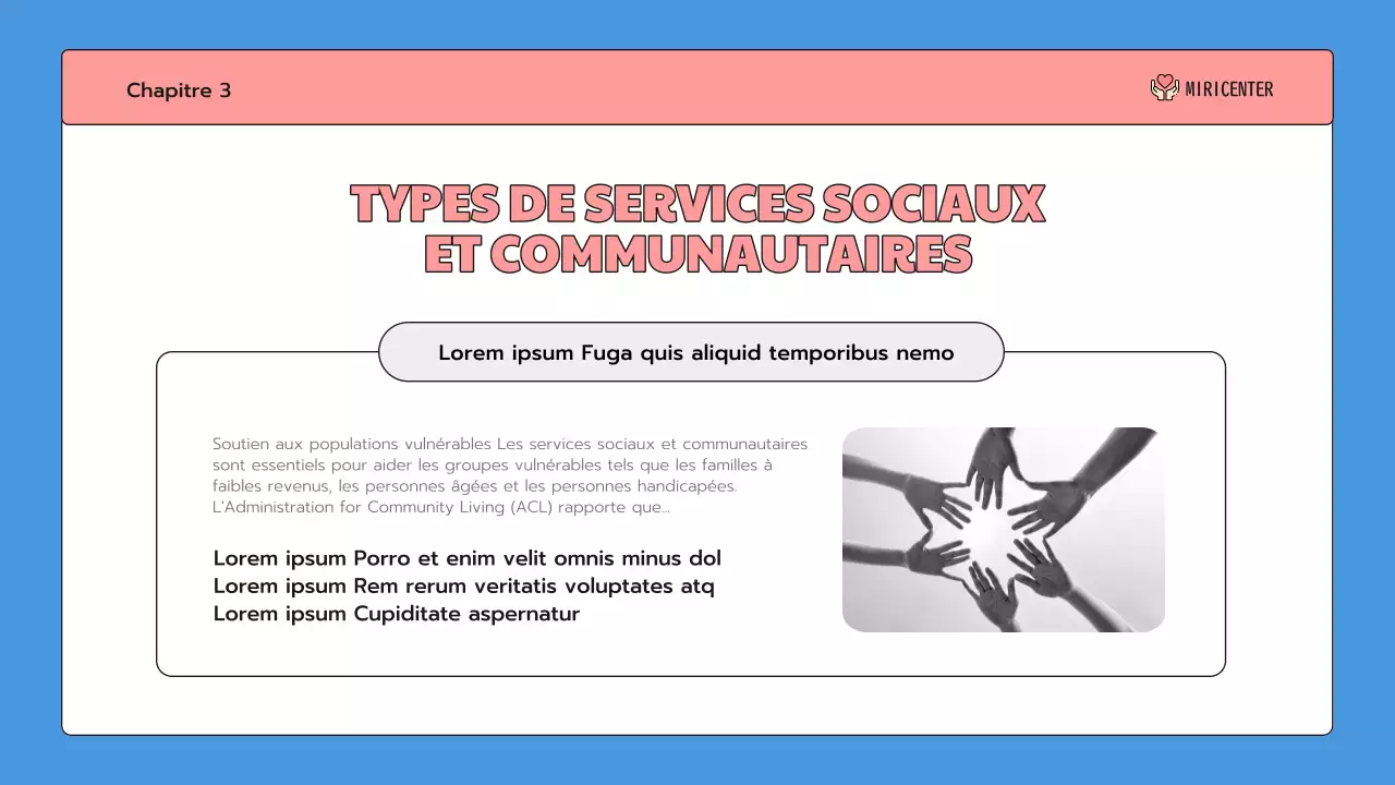 Une jolie introduction au service communautaire en bleu et rose