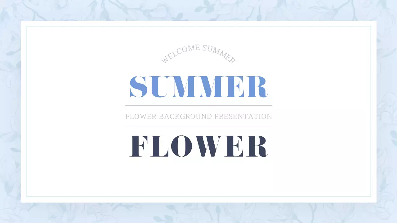 Blue Floral Summer Presentation