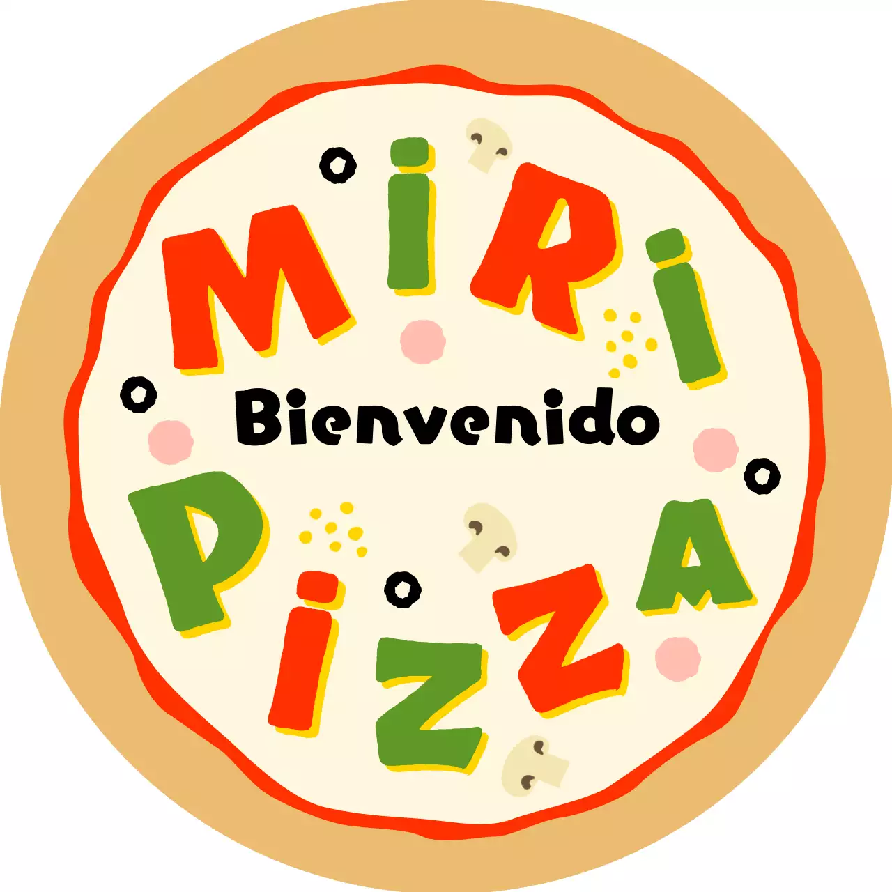 Pizzería redonda con forma de pizza Valtht