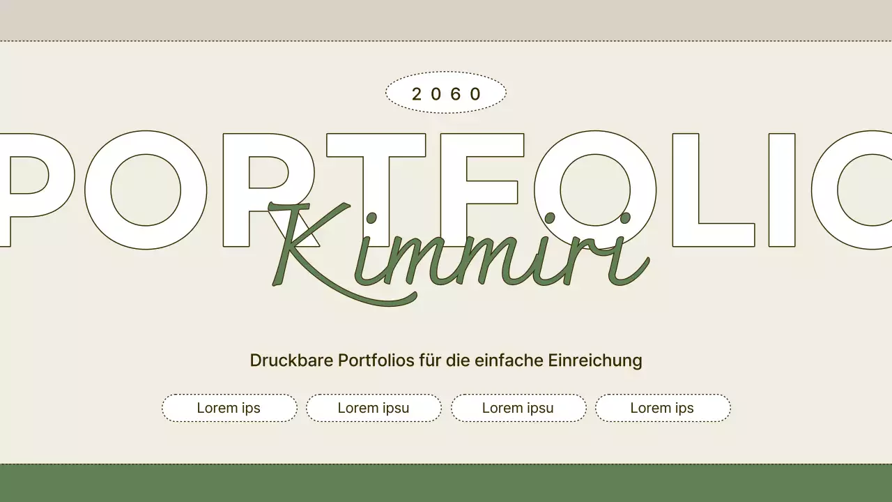 Abstrakt und beige Einfaches, leicht zu übermittelndes Portfolio