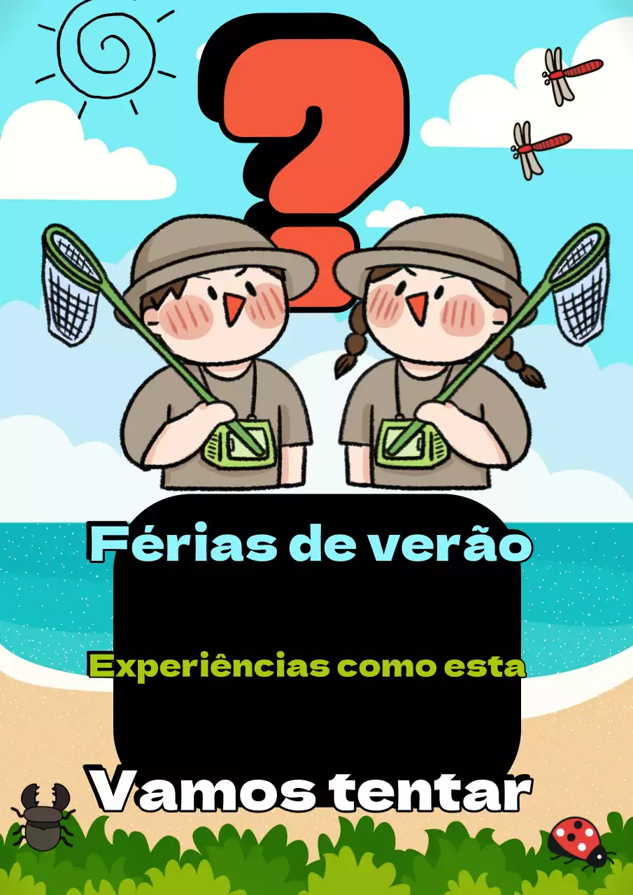 Promover uma experiência de férias de verão pop-art em azul claro e vermelho