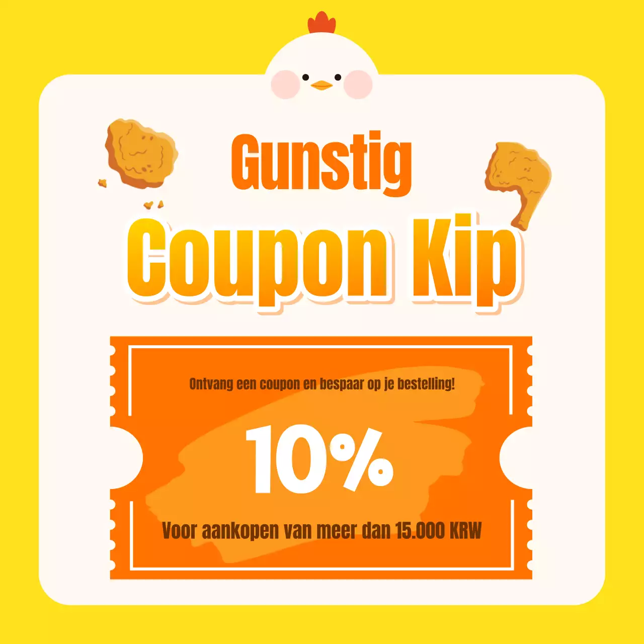 Promoot oranje en gele fles lucky day coupons