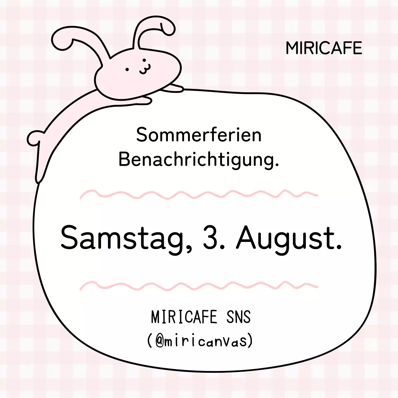 Niedliche rosa Verschlussankündigungen