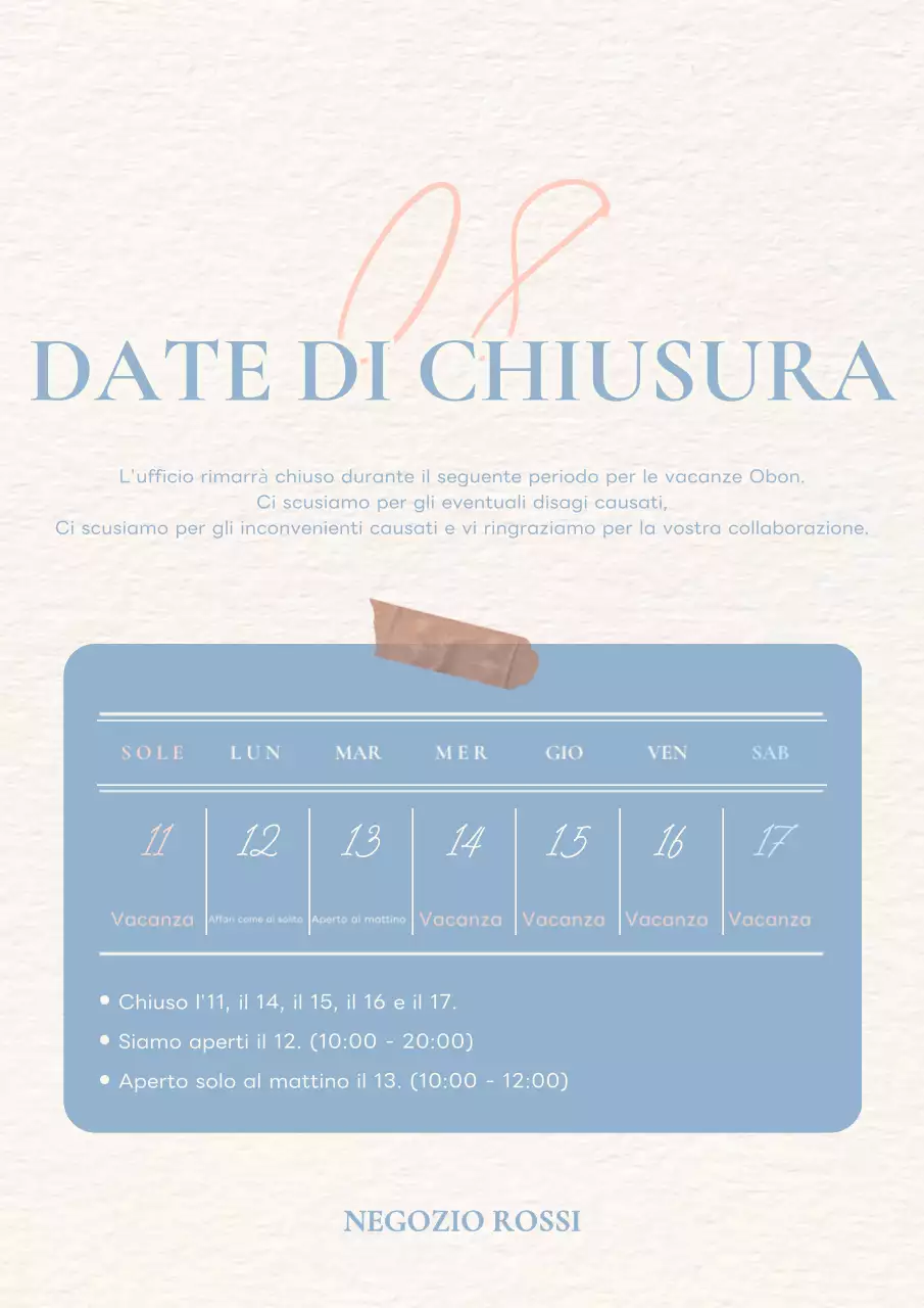 Una lettera per le vacanze di concetto, calma e semplice, in blu