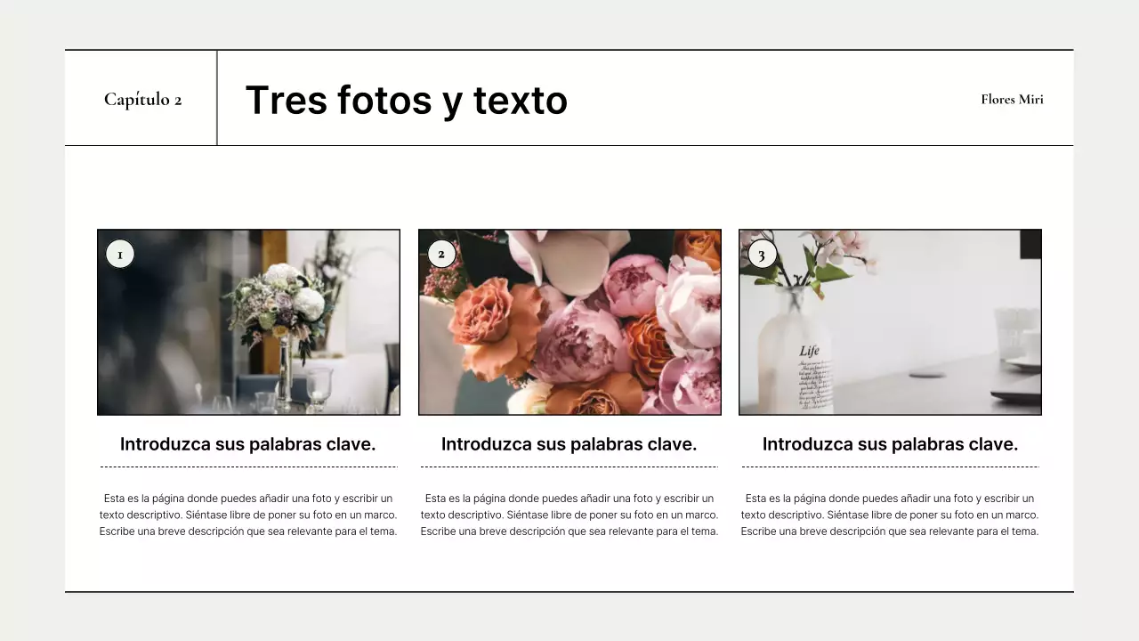 Una sencilla presentación de marca con rosas verdes