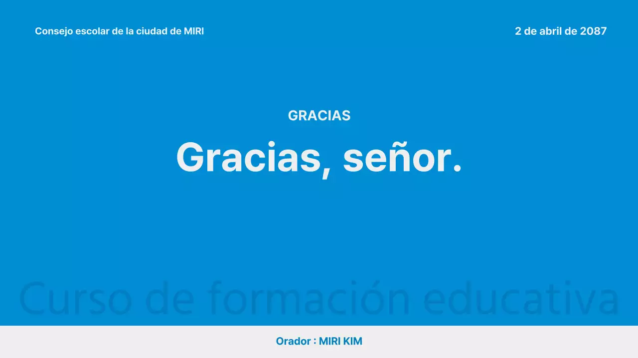 Un sencillo programa de formación azul y gris