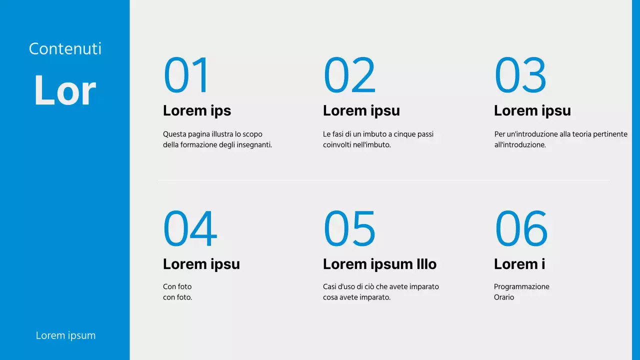 Un semplice programma di formazione blu e grigio