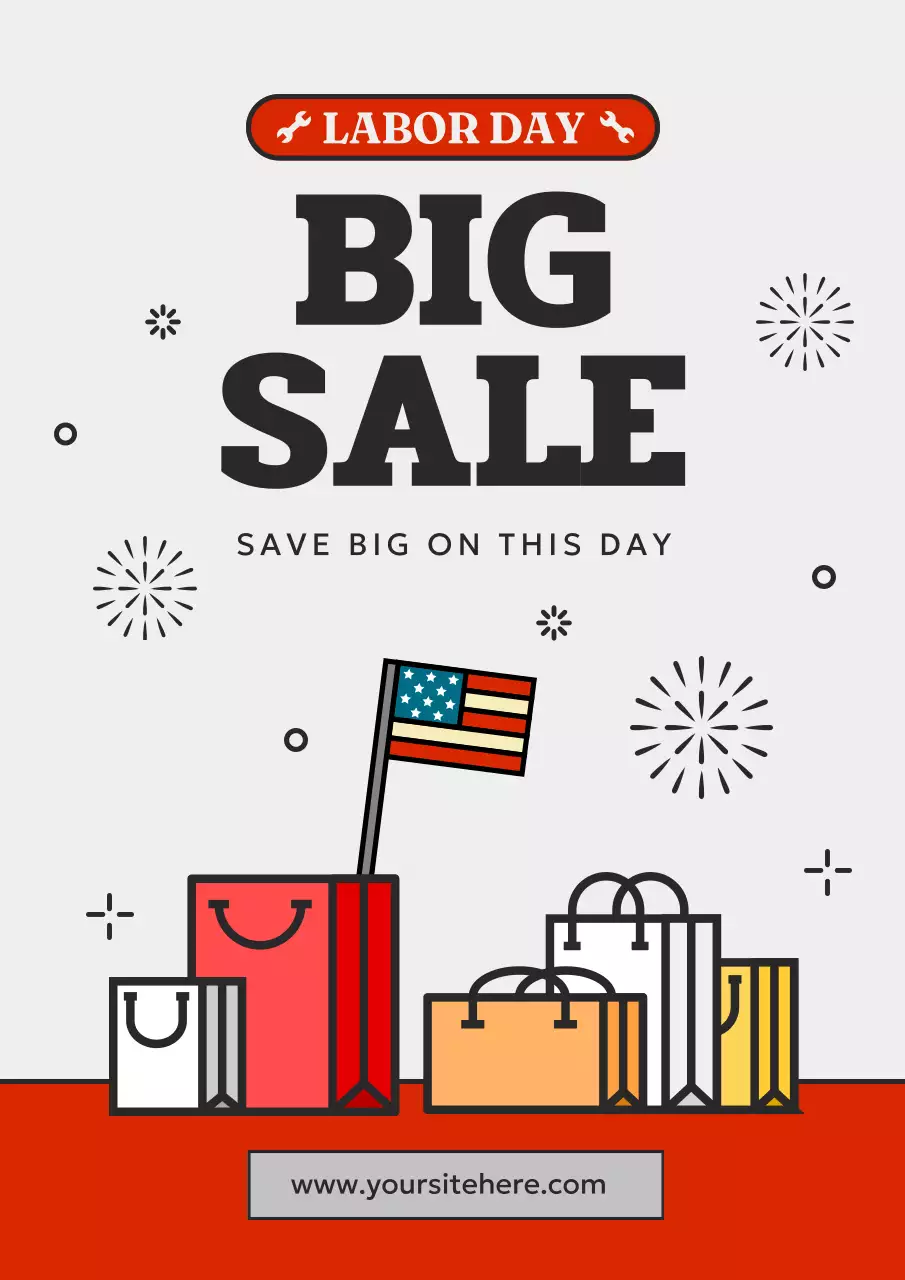 Red Simple Sale Promotion Poster