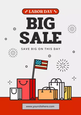 Red Simple Sale Promotion Poster