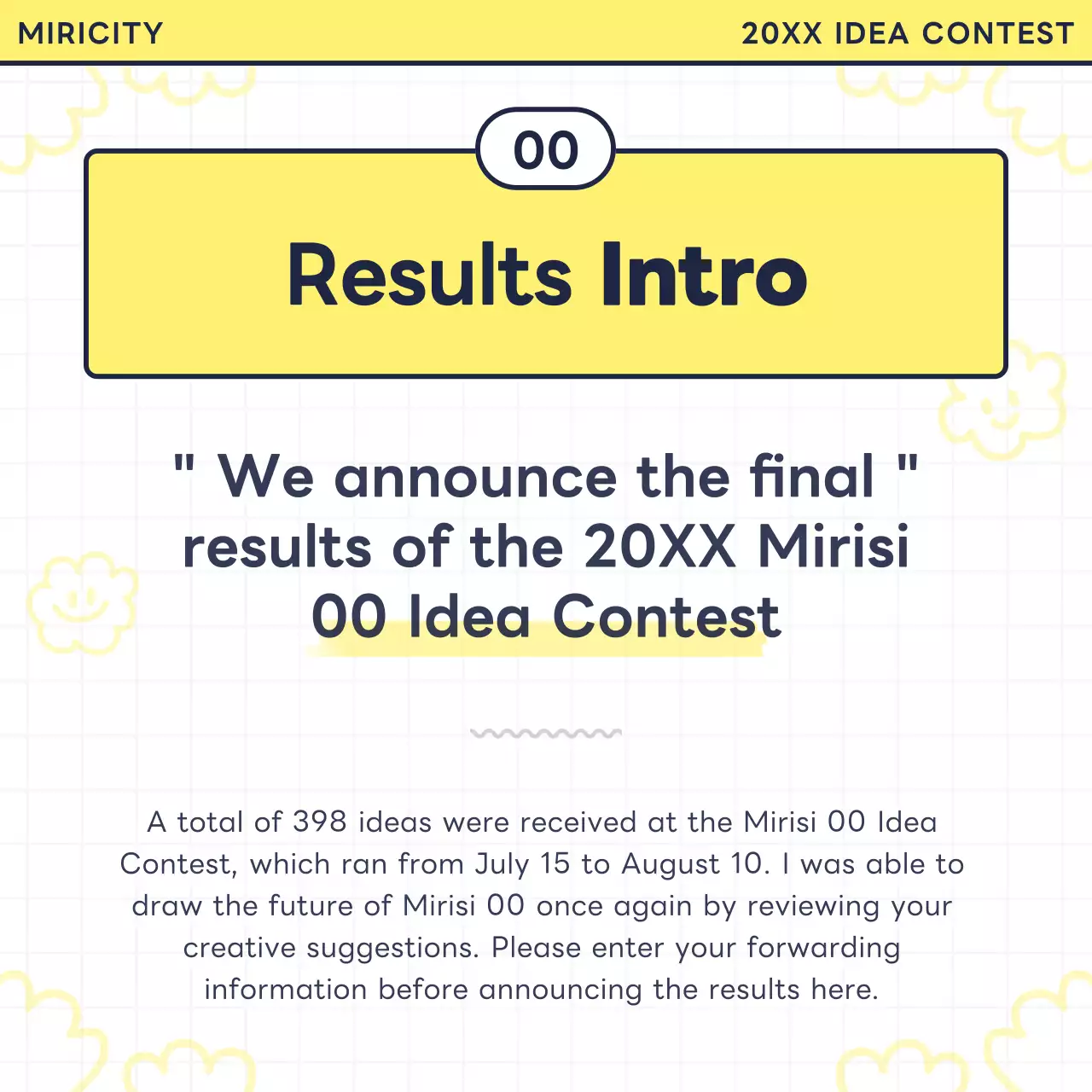 Yellow Trendy Contest Announcement Instagram Carousel