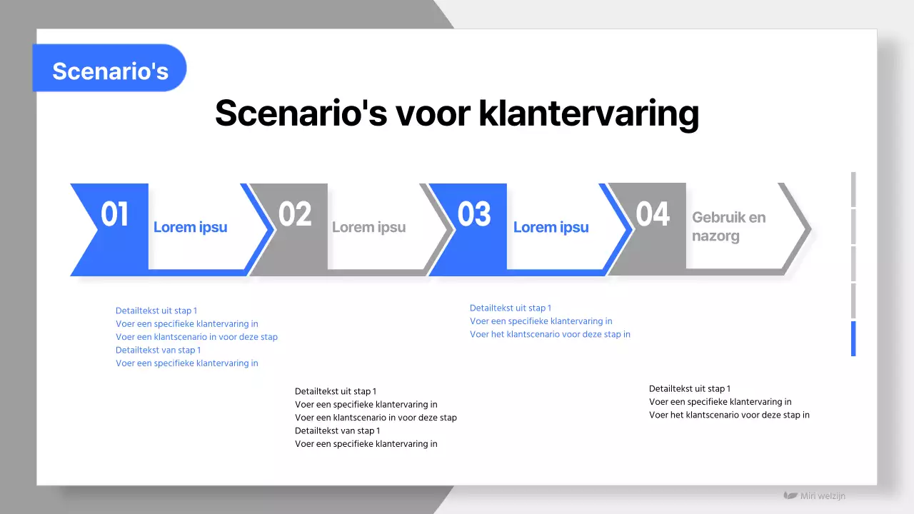 Eenvoudig wellness productvoorstel in blauw en lichtblauw