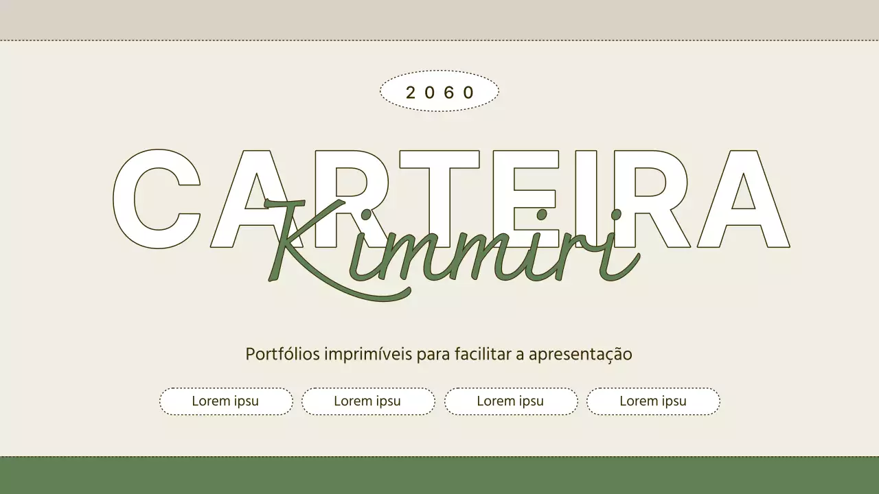 Abstrato e bege Carteira simples e fácil de apresentar