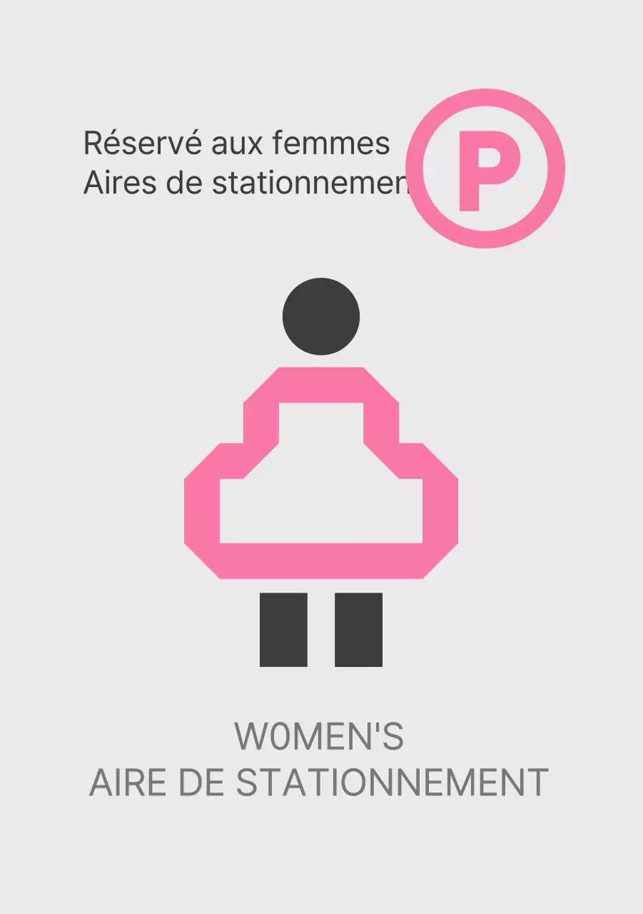 Places de parking roses réservées aux femmes