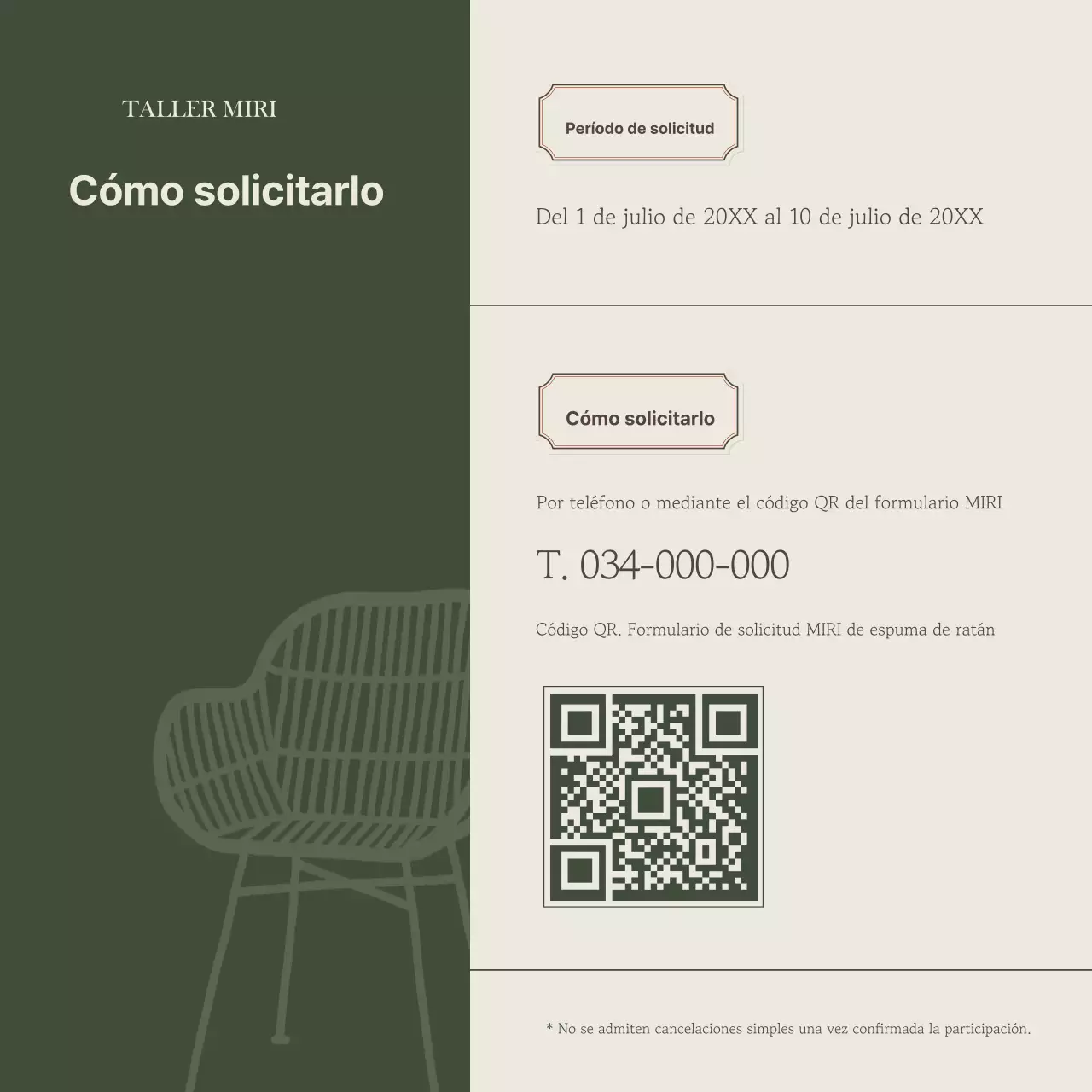 Promover una clase sencilla de un día en caqui y beige