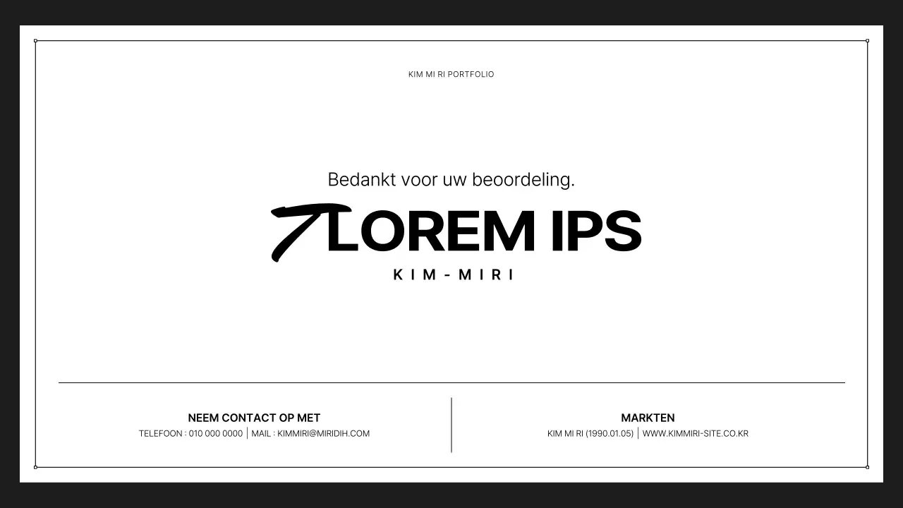 Een eenvoudige printbare portfolio in zwart-wit