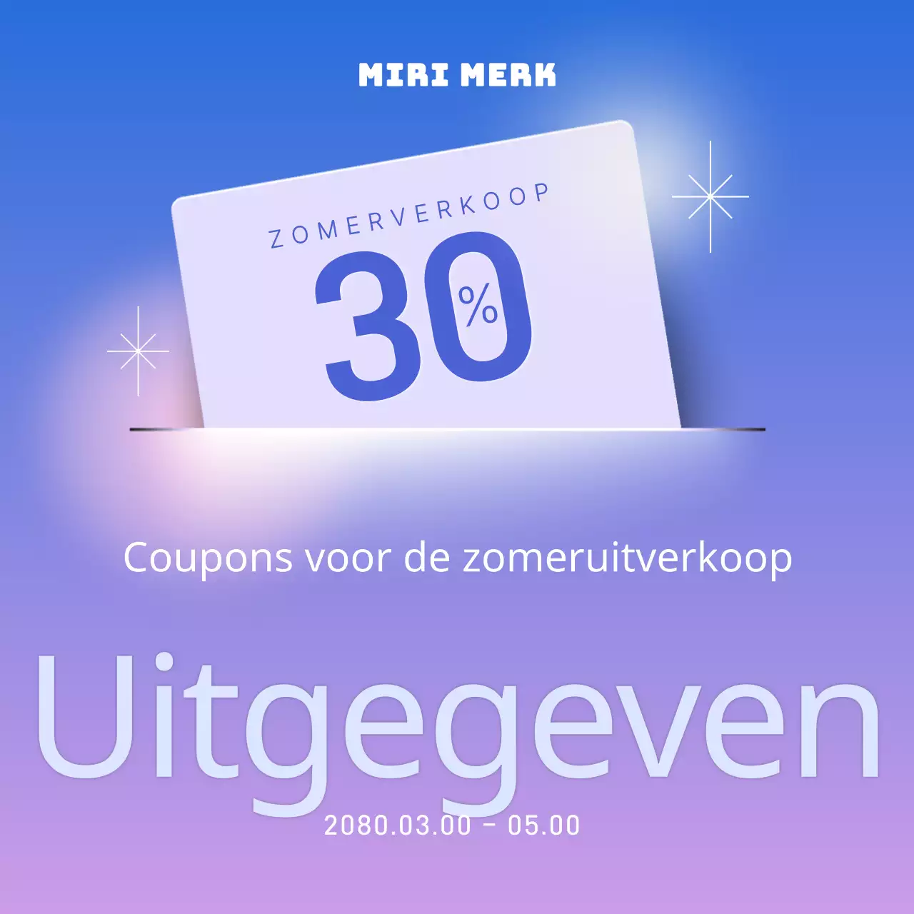 Promoot een moderne zomeruitverkoop in lichtblauw en chartreuse