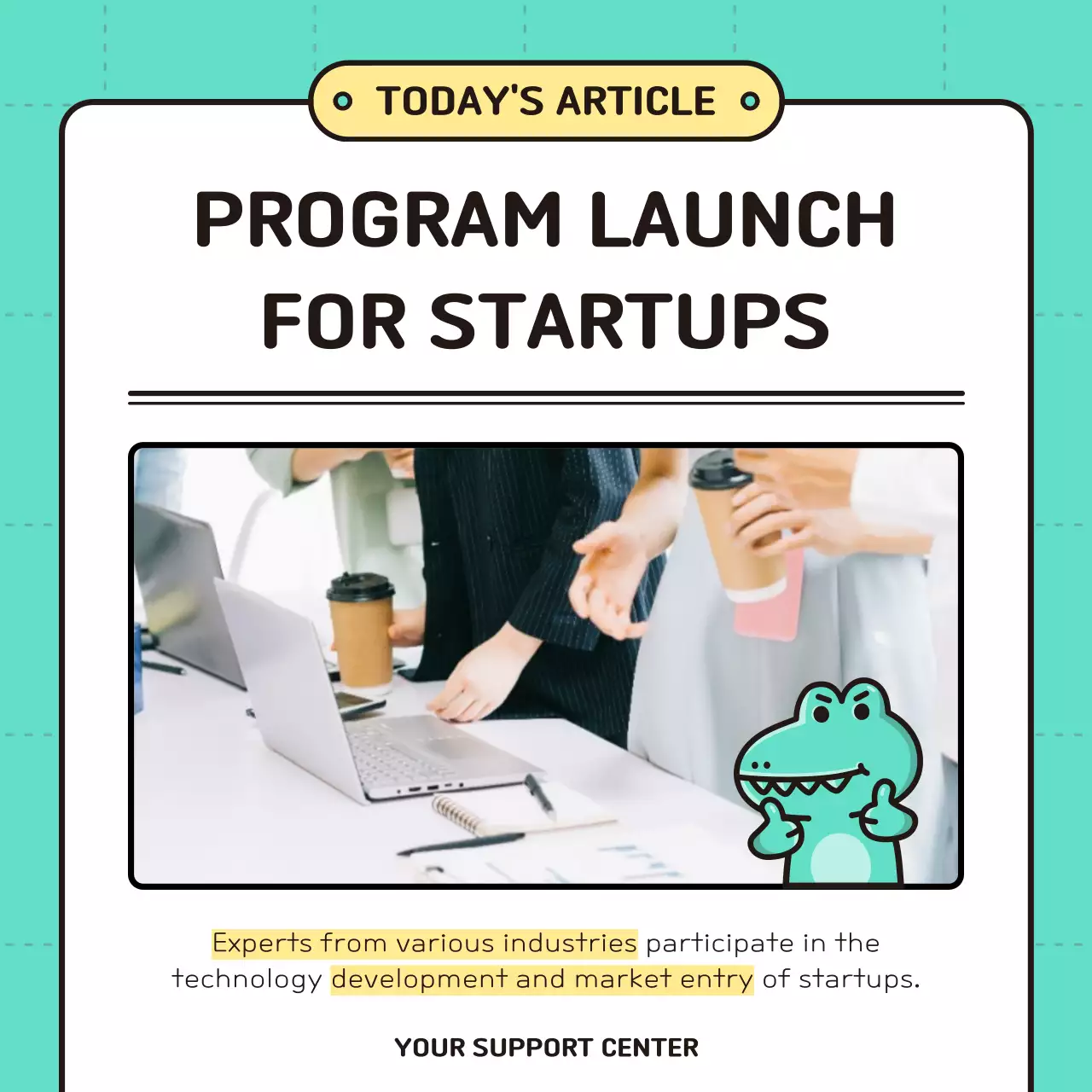 Mint Modern Startup Announcement Social Media Post