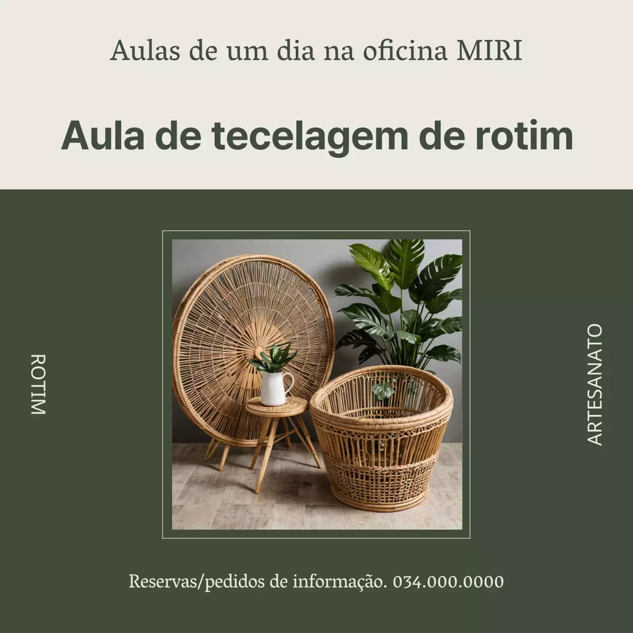 Promover uma aula simples de um dia em caqui e bege
