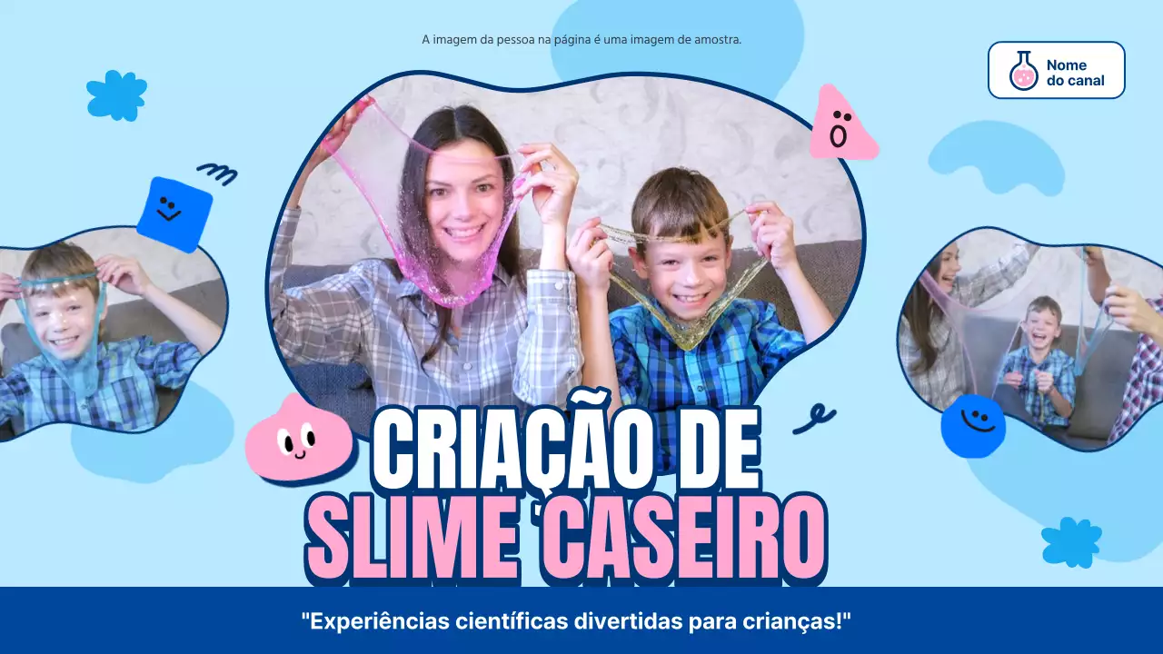 Capa de limo caseiro azul e cor-de-rosa