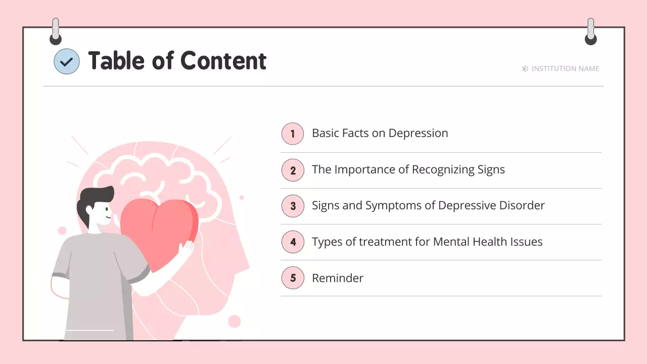 Pink Simple Mental Health Guide Presentation